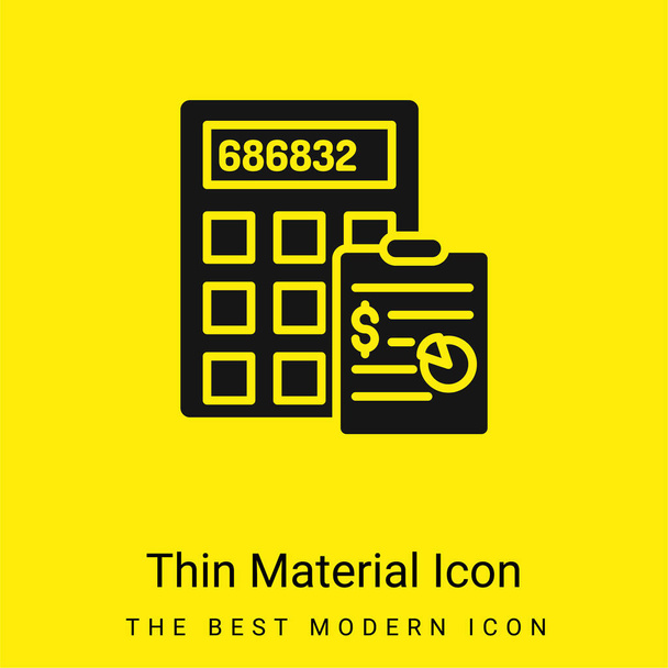 Account icona minimale materiale giallo brillante - Vettoriali, immagini