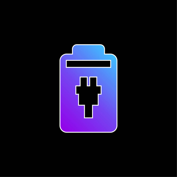 Bateria niebieska ikona wektora gradientu - Wektor, obraz