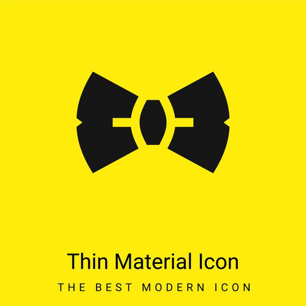 Bowtie minimal bright yellow material icon - Vector, Image