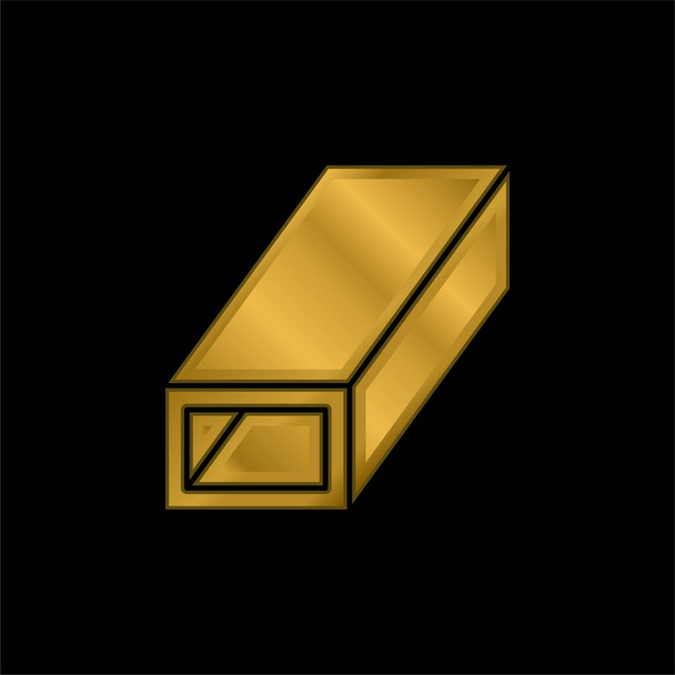 Balken vergoldet metallisches Symbol oder Logo-Vektor - Vektor, Bild