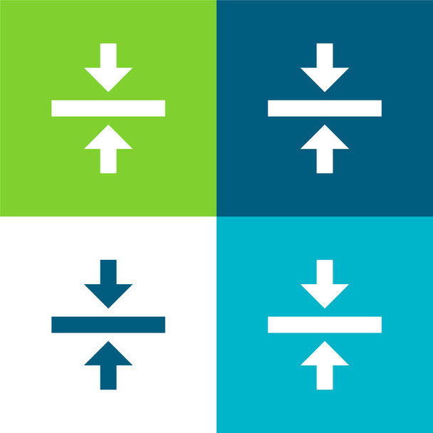 Allinea set di icone minime a quattro colori Flat - Vettoriali, immagini