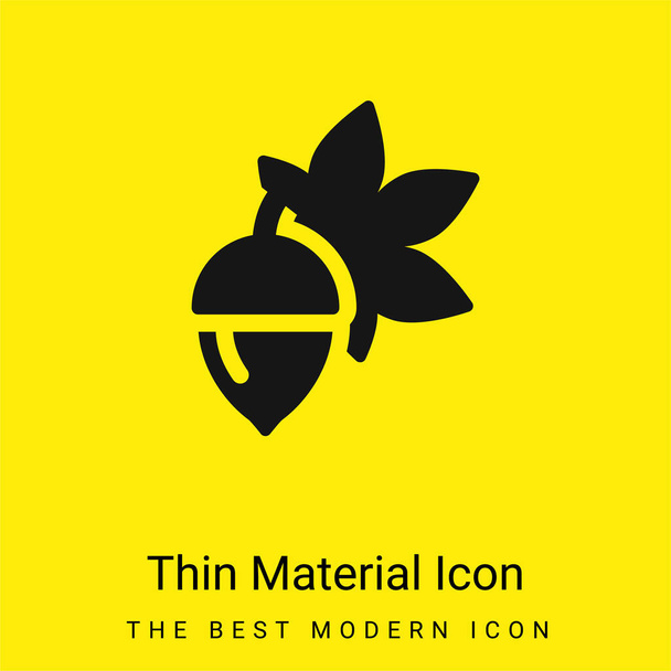 Bot minimal bright yellow material icon - Vector, Image