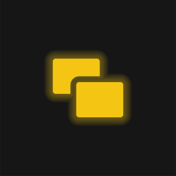 Achtergrond geel gloeiende neon pictogram - Vector, afbeelding