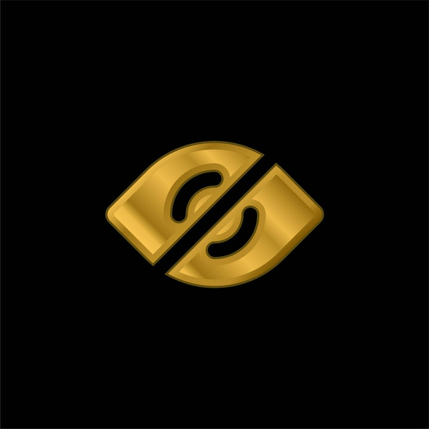 Сліпий золотий металевий значок або вектор логотипу
 - Вектор, зображення