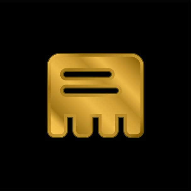 Adverti l'icona metallica placcata oro o il vettore logo - Vettoriali, immagini