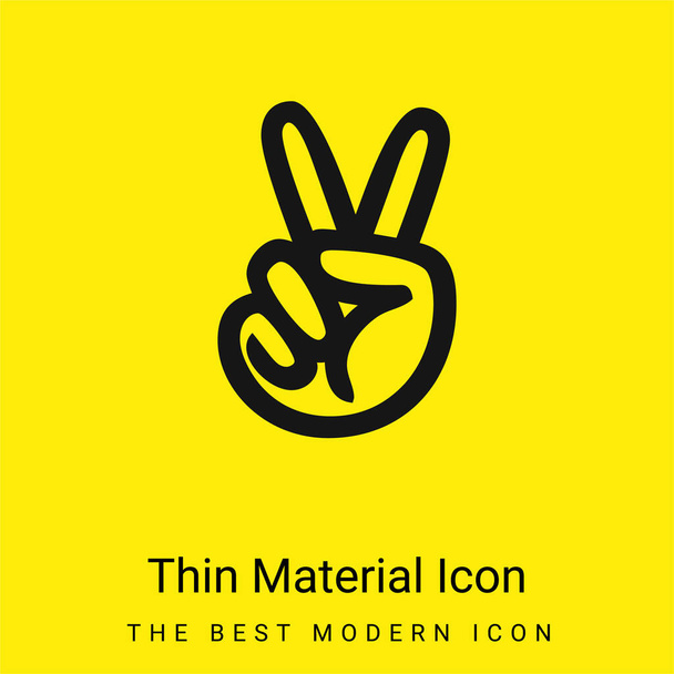 Angelist minimal bright yellow material icon - Vector, Image