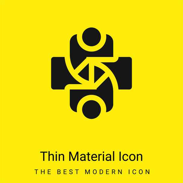 Acuerdo mínimo icono de material amarillo brillante - Vector, Imagen