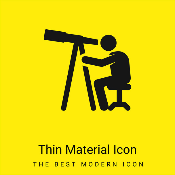 Astronomie minimální jasně žlutý materiál ikona - Vektor, obrázek