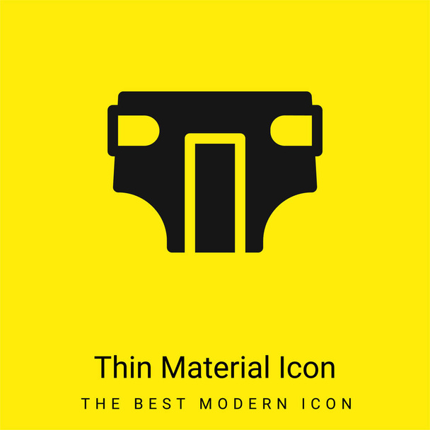 Fralda para adultos ícone de material amarelo brilhante mínimo - Vetor, Imagem