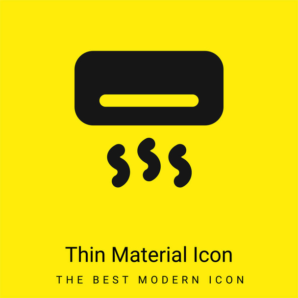 Climatiseur minimaliste jaune vif icône matérielle - Vecteur, image