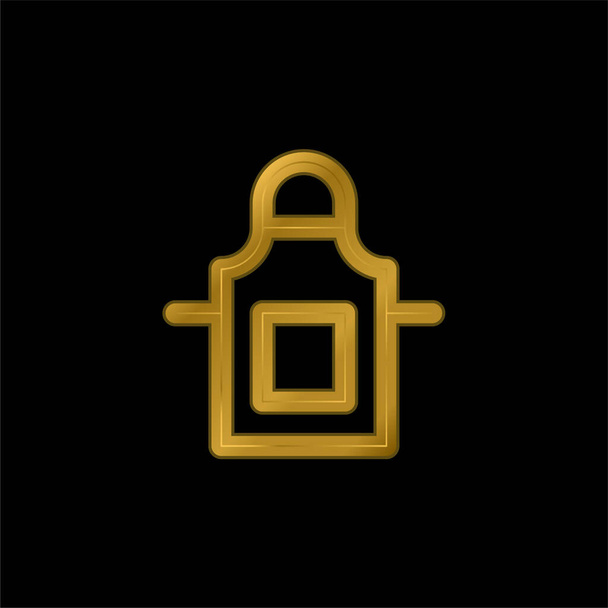 Grembiule oro placcato icona metallica o logo vettoriale - Vettoriali, immagini