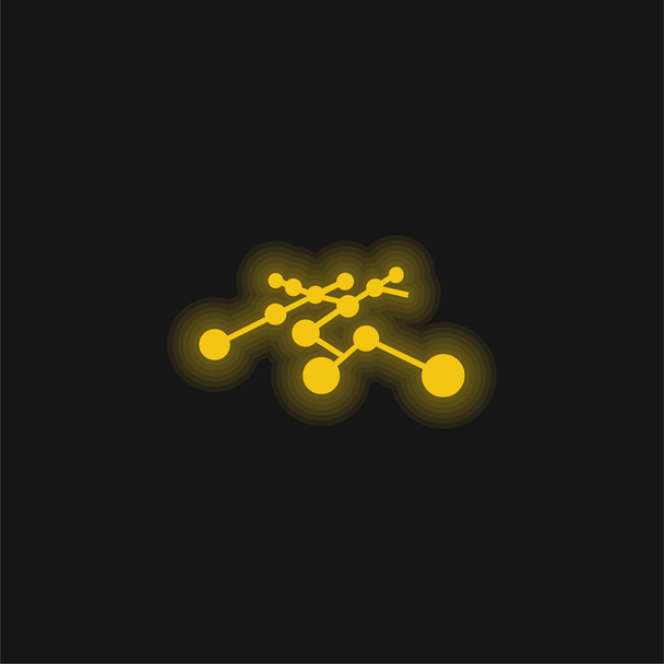 Bettercodes Логотип жовта піктограма світиться неоном
 - Вектор, зображення