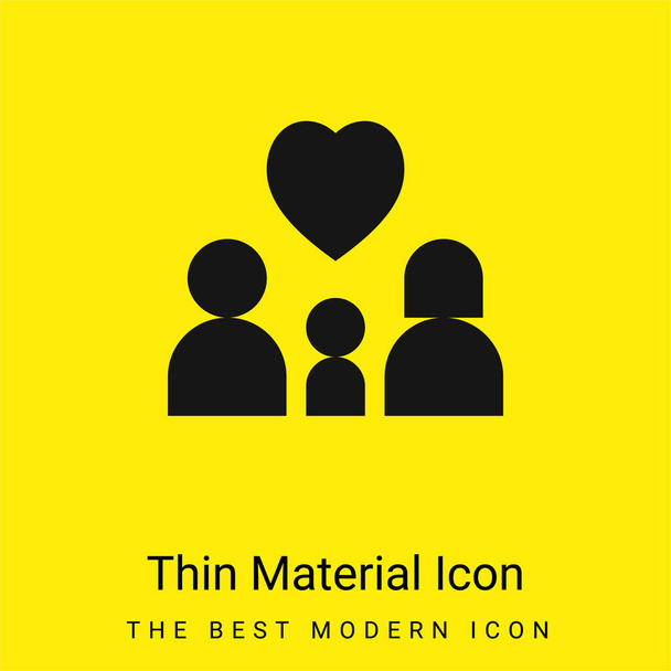 Adopción mínimo icono de material amarillo brillante - Vector, Imagen