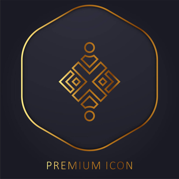 Ligne d'or abstraite logo premium ou icône - Vecteur, image