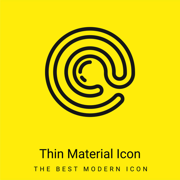 Au minimum icône de matériau jaune vif - Vecteur, image