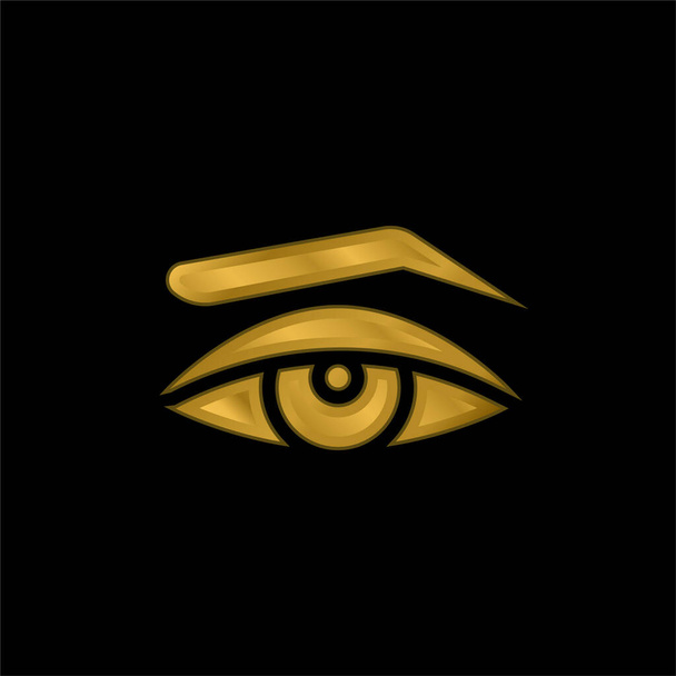 Зовнішній вигляд золотистої металевої ікони або вектор логотипу
 - Вектор, зображення