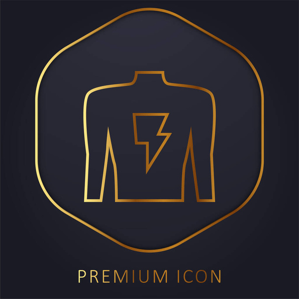 Voltar linha dourada logotipo premium ou ícone - Vetor, Imagem