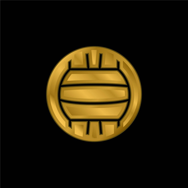 Basketbal Koule pozlacená metalická ikona nebo vektor loga - Vektor, obrázek