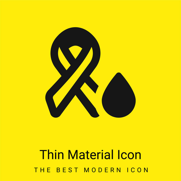 Vérvizsgálat minimális fényes sárga anyag ikon - Vektor, kép