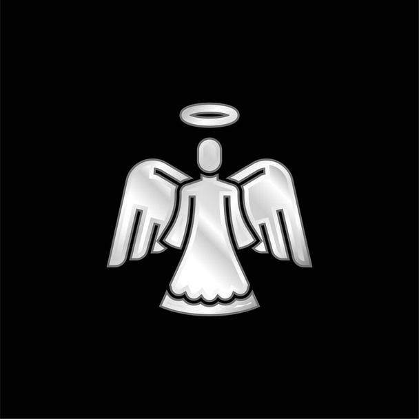 Anděl postříbřená kovová ikona - Vektor, obrázek