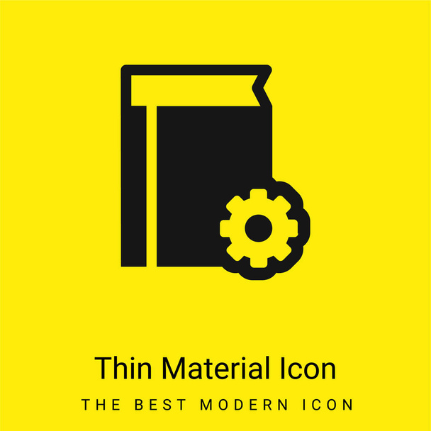 Konfigurace knihy Symbol minimálního jasně žlutého materiálu ikona - Vektor, obrázek