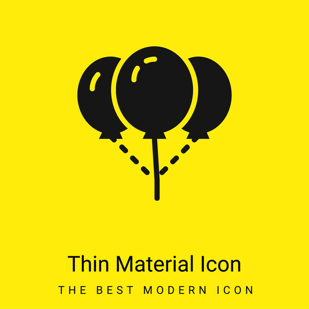 Balony minimalna jasnożółta ikona materiału - Wektor, obraz