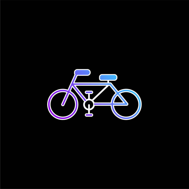 Kerékpár ökológiai közlekedés kék gradiens vektor ikon - Vektor, kép