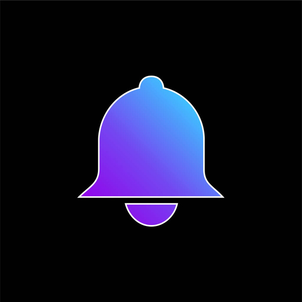 Alarma Bell icono vector gradiente azul - Vector, imagen