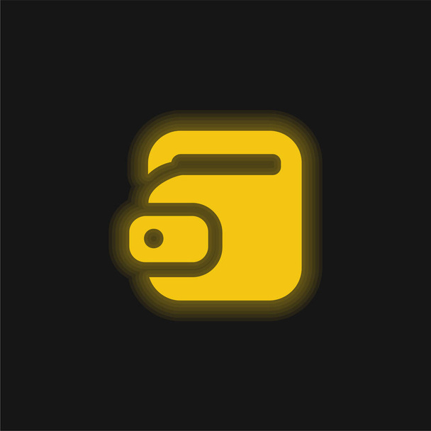 Big Torch yellow glowing neon icon - Vector, Image
