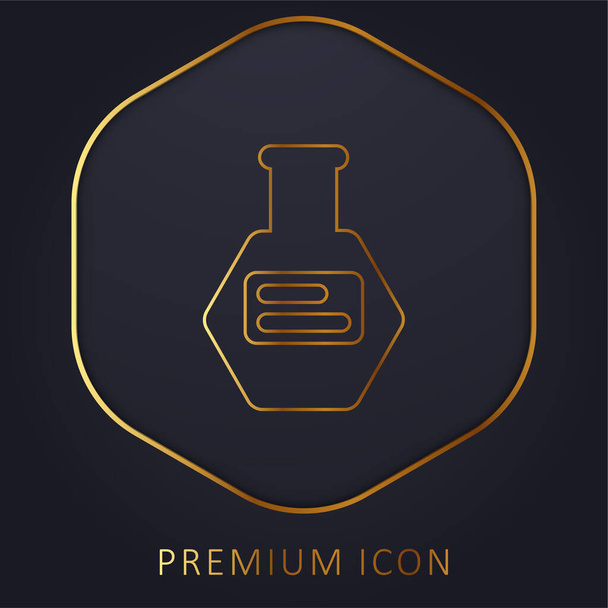 Flasche Pillen goldene Linie Premium-Logo oder Symbol - Vektor, Bild