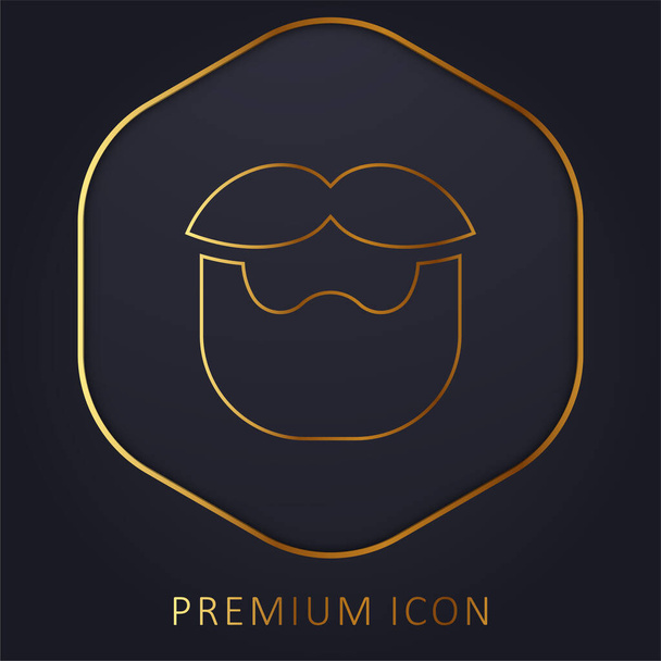 Barba linea dorata logo premium o icona - Vettoriali, immagini
