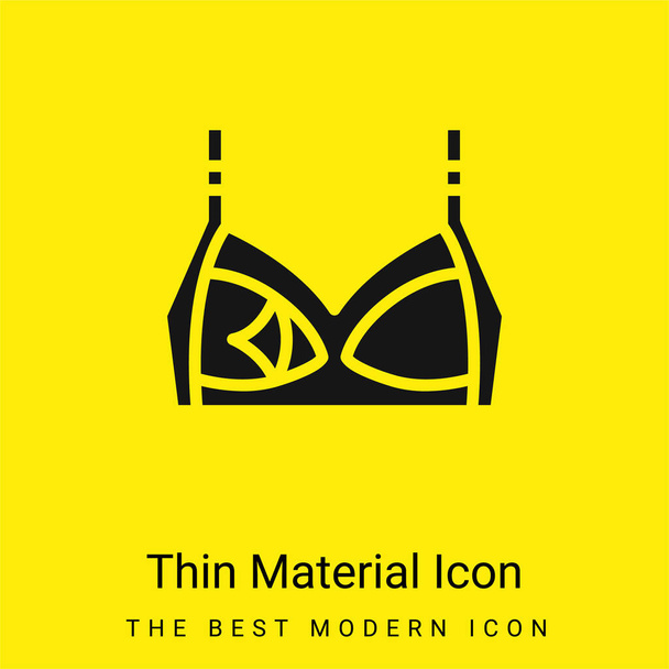 Reggiseno minimale brillante icona materiale giallo - Vettoriali, immagini