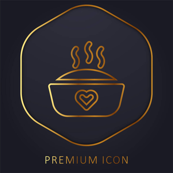 Baby Food golden line premium logo or icon - Vector, Image
