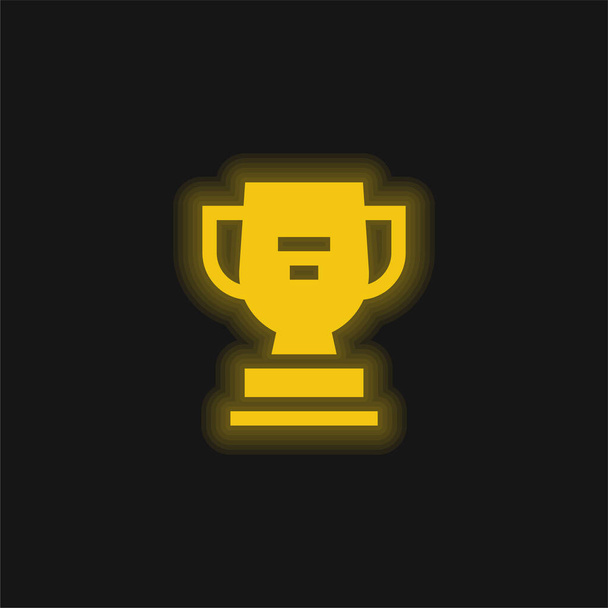 Nagroda żółty świecący neon ikona - Wektor, obraz