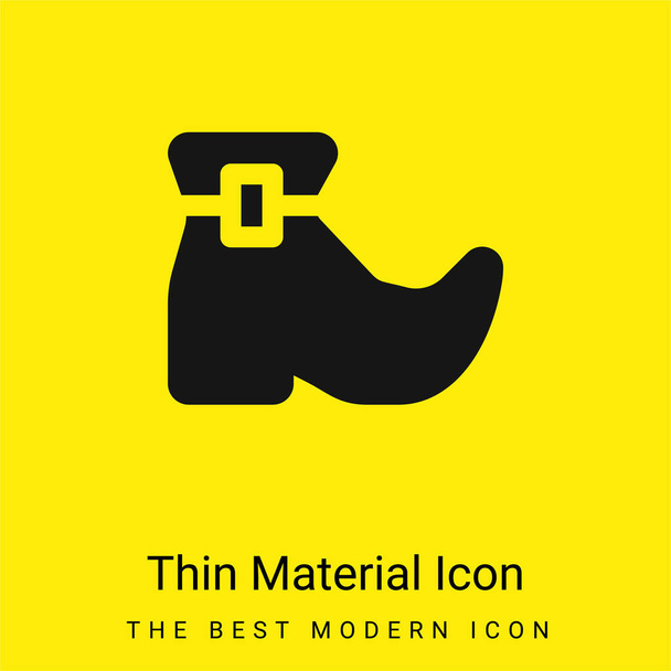 Boot icona minimale materiale giallo brillante - Vettoriali, immagini