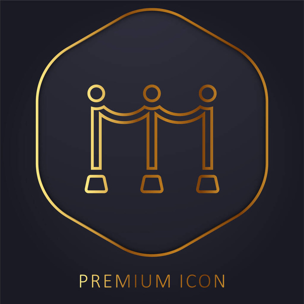 Barriera linea dorata logo premium o icona - Vettoriali, immagini