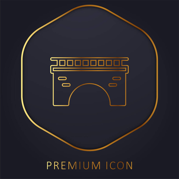 Міст Золота лінія логотип або значок преміум-класу
 - Вектор, зображення