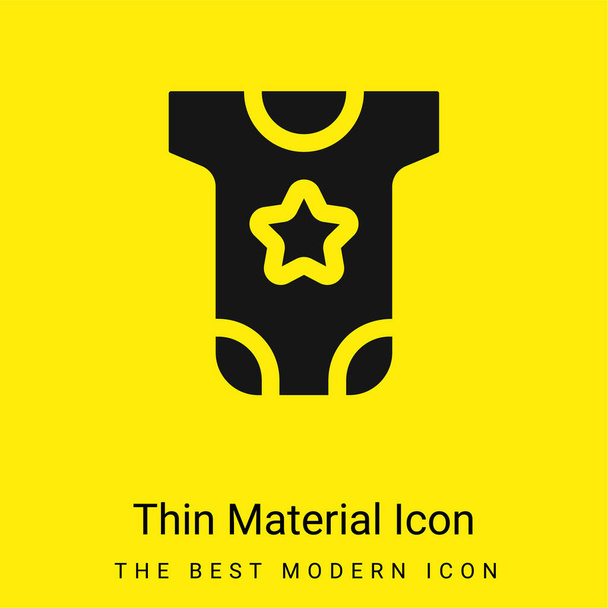 Dětská látka minimální jasně žlutý materiál ikona - Vektor, obrázek