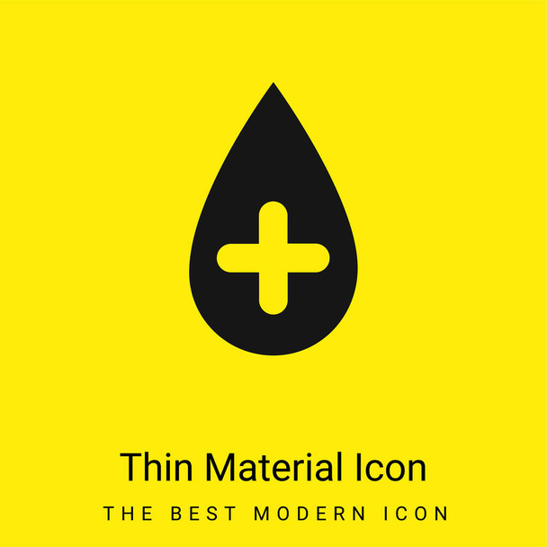 Krev minimální jasně žlutý materiál ikona - Vektor, obrázek
