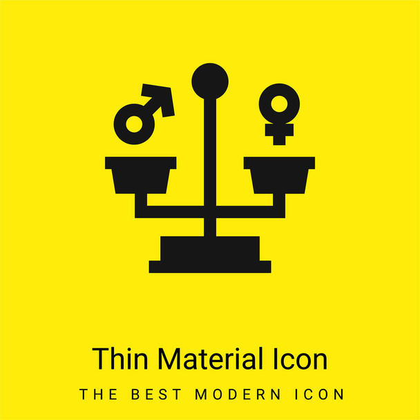 Rovnováha minimální jasně žlutá ikona materiálu - Vektor, obrázek