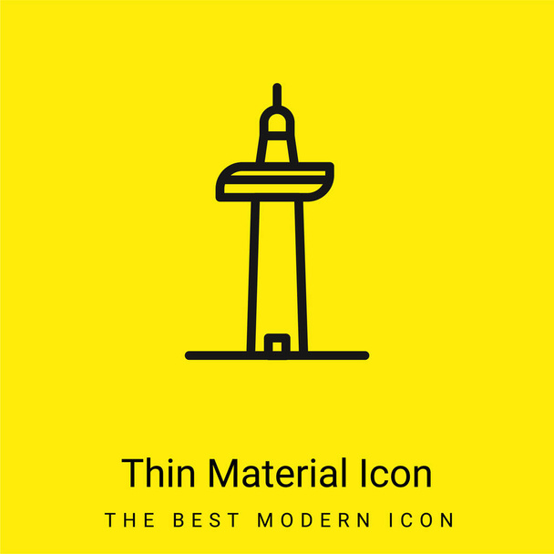 Окленд минимальный ярко-желтый значок материала - Вектор,изображение