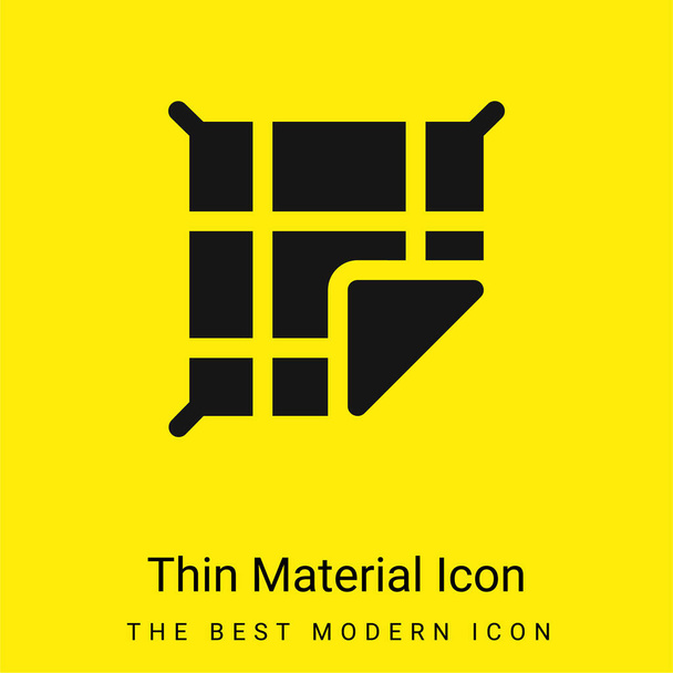 Coperta icona materiale giallo brillante minimale - Vettoriali, immagini