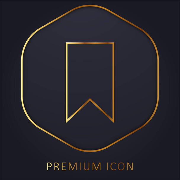 Marque-page ligne d'or logo premium ou icône - Vecteur, image
