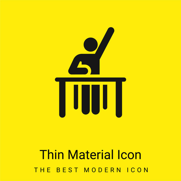Respuesta icono de material amarillo brillante mínimo - Vector, Imagen