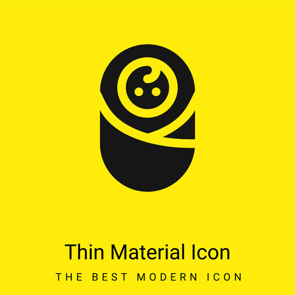 Baba minimális fényes sárga anyag ikon - Vektor, kép