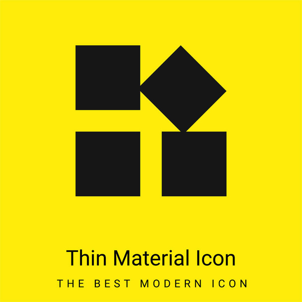 App minime icône matérielle jaune vif - Vecteur, image