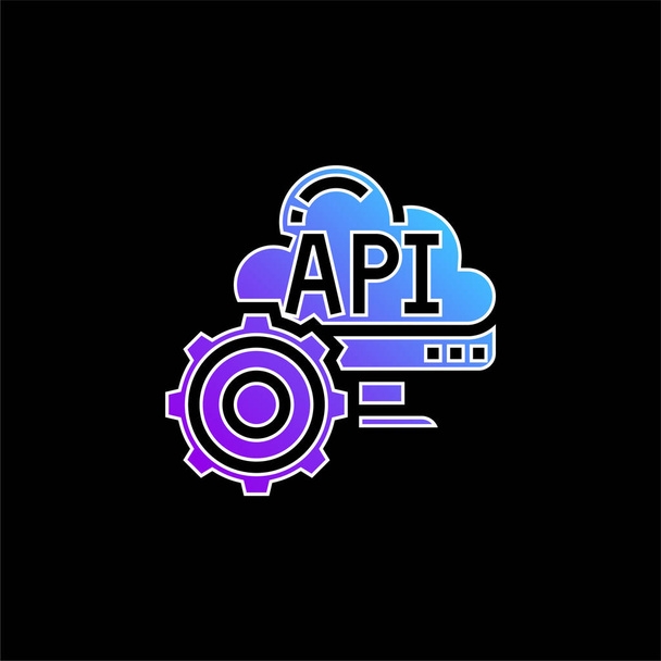 APi modrá ikona přechodu - Vektor, obrázek