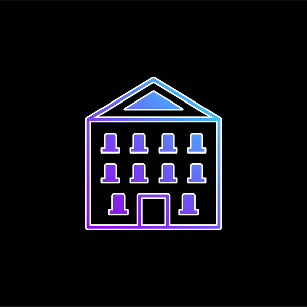 Icona vettoriale gradiente blu appartamento - Vettoriali, immagini