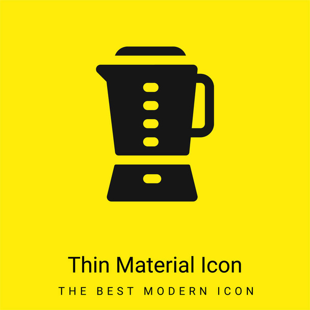 Misturador mínimo ícone de material amarelo brilhante - Vetor, Imagem
