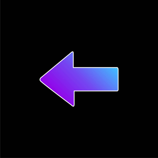 Flecha que apunta al icono del vector de gradiente azul izquierdo - Vector, imagen